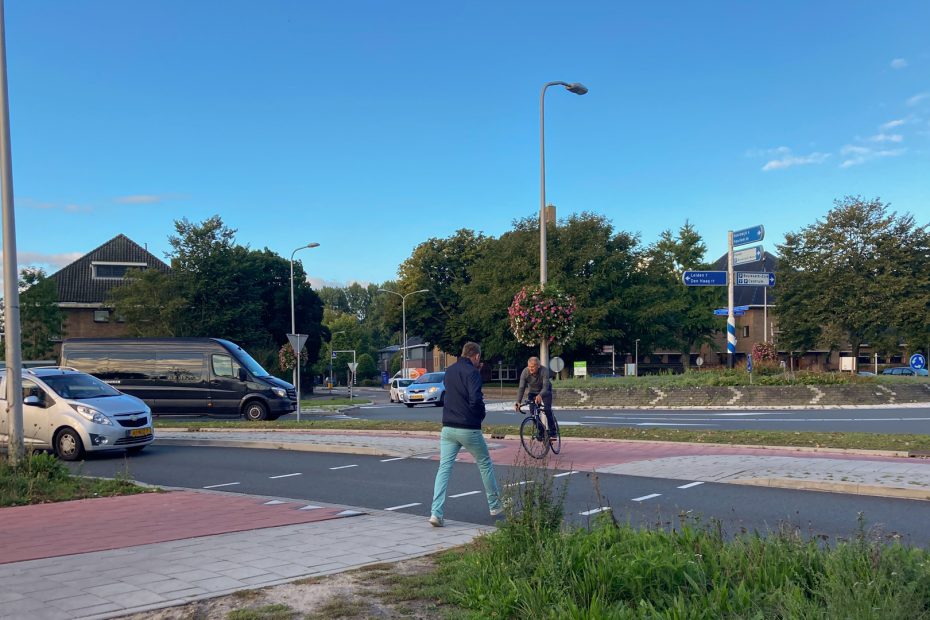 Rotonde bij het gemeentehuis Katwijk